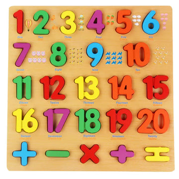 Numbers Letters Hand Grip Puzzle