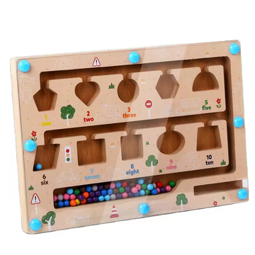 Bead Maze Number Shape Classification Magnetic Maze Game