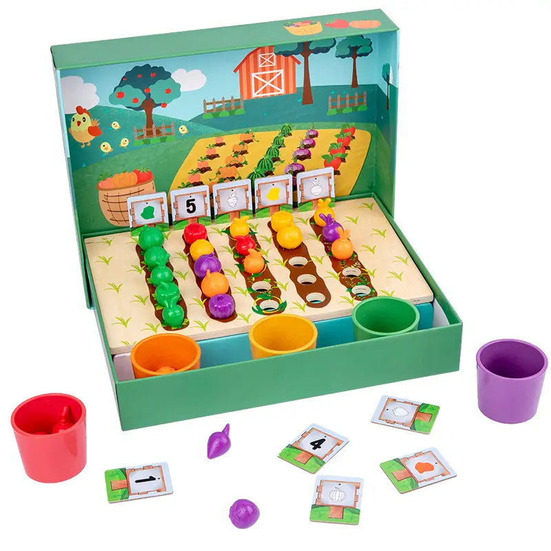 Vegetables Fruits Color Classification Cup Counting Shape