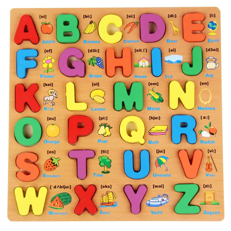 Numbers Letters Hand Grip Puzzle