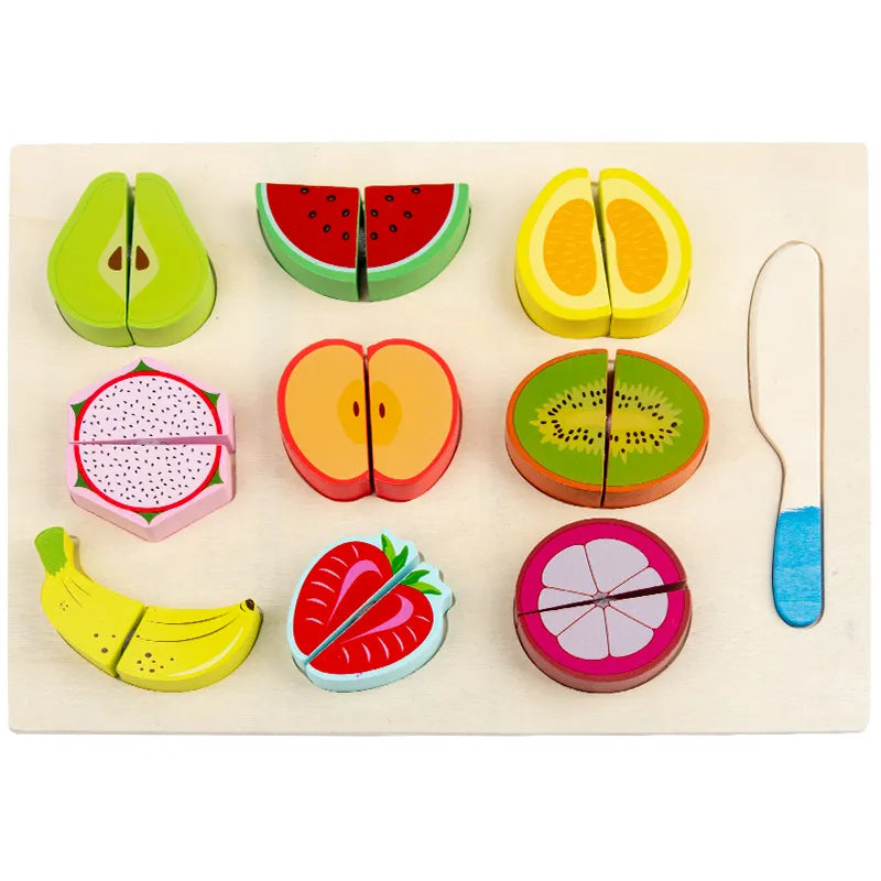 Pretend Cutting Game Cut Fruit Vegetable 3D Puzzle