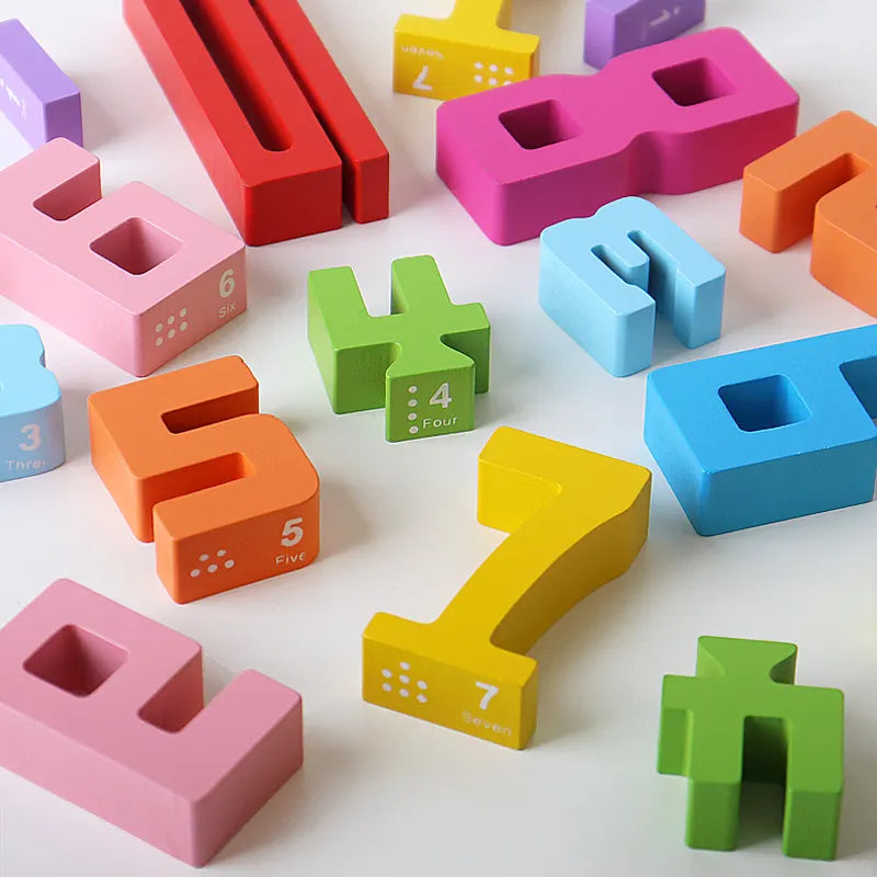 3D colorful early educational Number Blocks