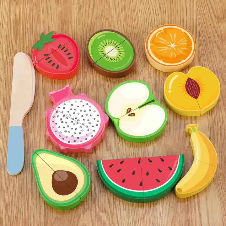 Magnetic cutting Music Kitchen simulation vegetable and fruit puzzle