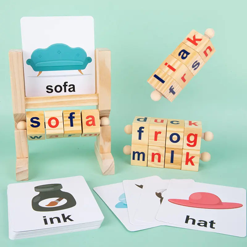 Spelling Toy Children's Learning Cognition Wooden Toy