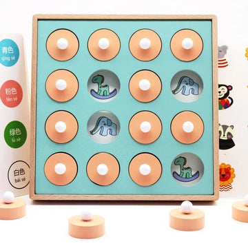 Kids Wooden Memory Chess Puzzle Games Logical Thinking Training Educational Toys for Children