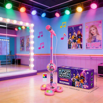Kids Karaoke Microphone with Stand Educational Toy Brain-Training Music Gift for Boys Girls