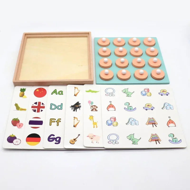 Kids Wooden Memory Chess Puzzle Games Logical Thinking Training Educational Toys for Children