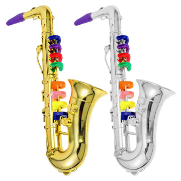 Kids Toy Saxophone Playable Musical Instrument Educational Lightweight Sax For Beginners, Party Birthday School Performance
