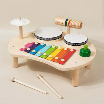 Multi-function Baby Music Table Toys Wooden Musical Instrument Toys for Kids 2 To 4 Years Old Montessori Early Educational Toys