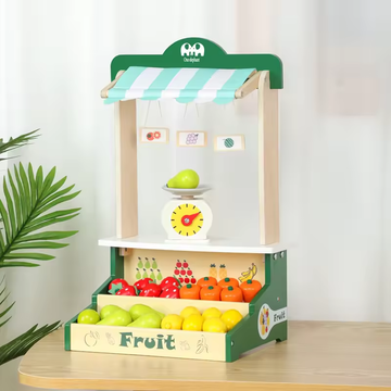 Simulation Wood Vegetables Stall Children Montessori Wooden Role Play Toys