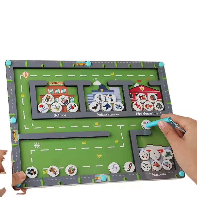 Magnetic Maze Toys for 3 Years Old - Wooden Board