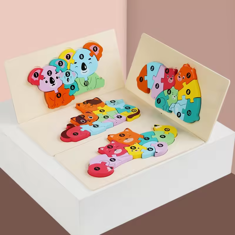 Wooden Toddler Jigsaw Puzzles for Girls Boys Gifts | Montessori Animals Wooden Toys for Kids Age 2 3