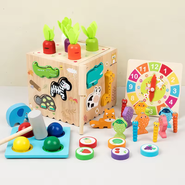 8-in-1 Set Montessori Multifunction Box Wooden Toys