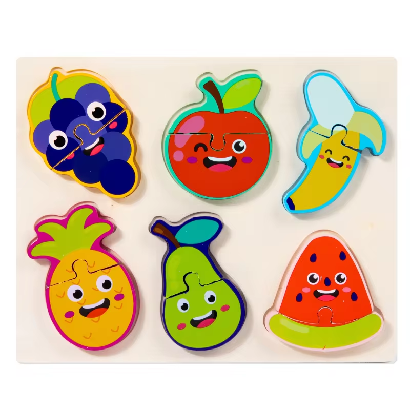 Early Learning Preschool Educational Toys Gifts Traffic Animal Fruits Shape Tool Wooden Puzzles For Toddlers Jigsaw Puzzle