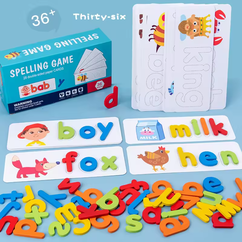 Letter Words Game Puzzle Early Education Intelligence Cognition Colorful Picture Toys